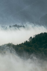 Fog over the mountains