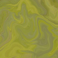 Abstract yellow-green olive background painted in the style of fluid art