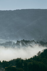Fog over the mountains