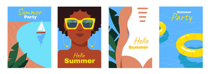 Set of summer posters