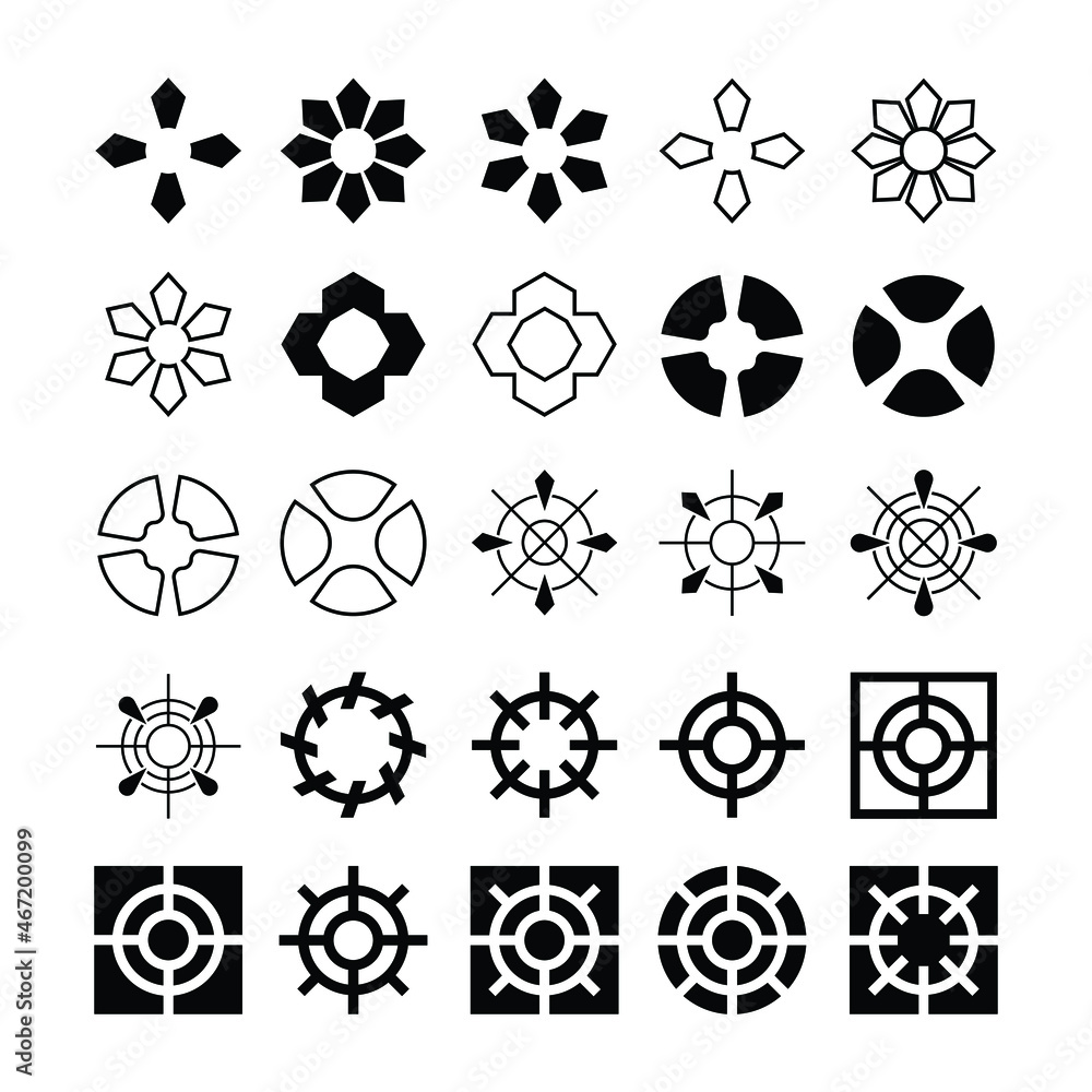 Poster set of star icons collection in various styles. star illustrations that are suitable for elements su