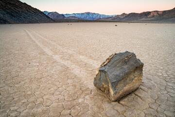 Sailing Stones on The Racetrack in Death Valley National Park, California