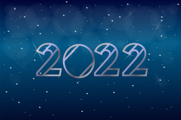 Happy new year 2022 metal background. Suitable for banner, greeting card, invitation on event.