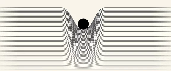 Foto op Plexiglas Abstract art line design. Mass gravity concept. © Mykola Mazuryk