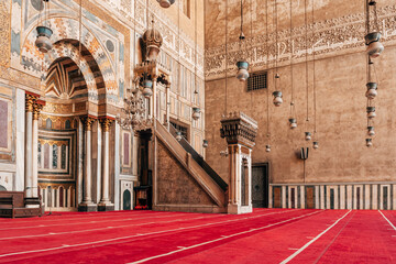 beautiful courtyard of hassan in cairo, Egypt