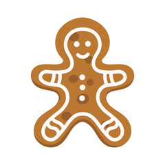 cookies with icing in the shape of a Christmas gingerbread man