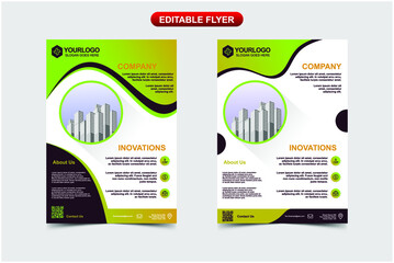 set of template flyer for business purpose. fully editable and user friendly. flyer template design