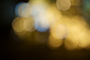 Fototapeta Miejskie oświetlenie nocą w stylu bokeh obraz