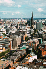 Obraz premium View over Hamburg from above