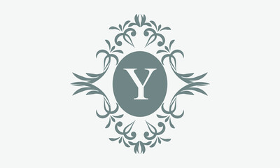 Elegant monogram with alphabet letter Y. Logo icon for business. Exquisite corporate branding and design for luxury goods and company