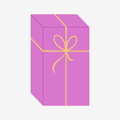 vector gift box, isolated, on white background