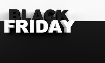 black and white black friday lettering.