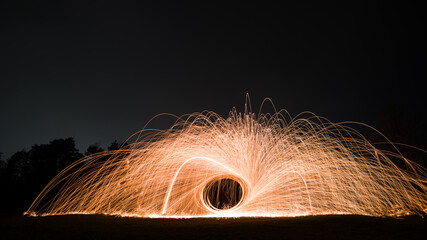 Amazing light burning steel wool.