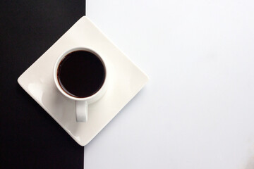 Americano on black and white background