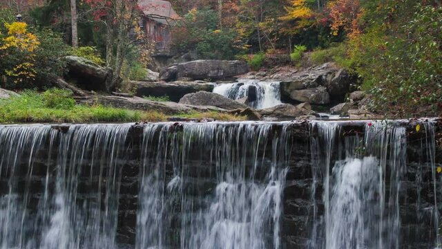 The Glade Creek Grist Mill Above Glade Falls, Babcock State Park, West Virginia, USA