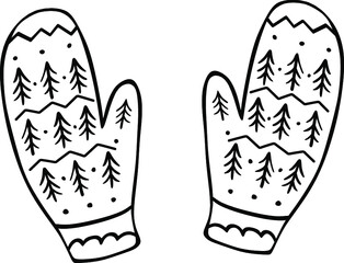 Hand winter gloves