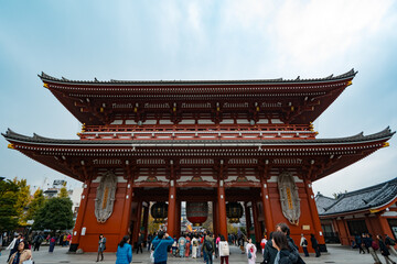 Exterior view of sensō-ji buddhist temple at daytime