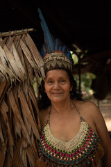 Bora woman in the community of San Andres in the Peruvian Amazon