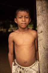 Bora children in the community of San Andres in the Peruvian Amazon