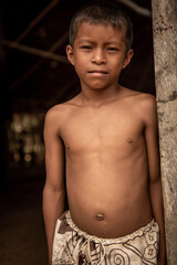 Bora children in the community of San Andres in the Peruvian Amazon