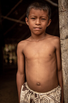 Bora children in the community of San Andres in the Peruvian Amazon