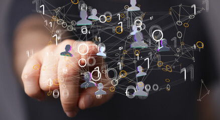 Global digital connections with technology