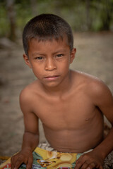 Bora boy, San Andres, Peru