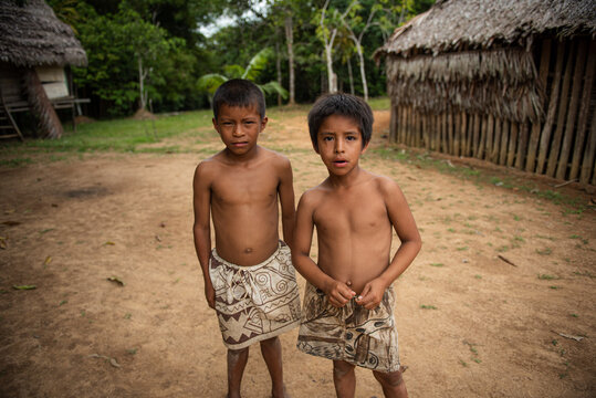 Bora children of San Andres, Peru