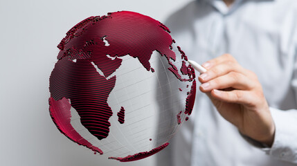World map point, line, composition, representing the global, Global network...