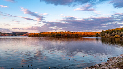 Autumn scenery of Jingyuetan National Forest Park, Changchun, China