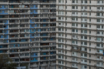 Fototapeta na wymiar Soviet panel houses in Moscow