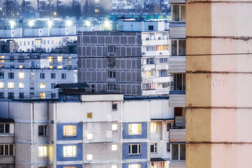 Soviet panel houses in Moscow