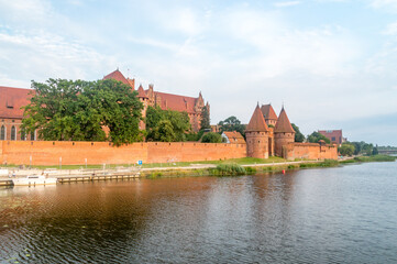 Naklejka na ściany i meble 13th-century Teutonic castle and fortress located in Malbork, Poland.
