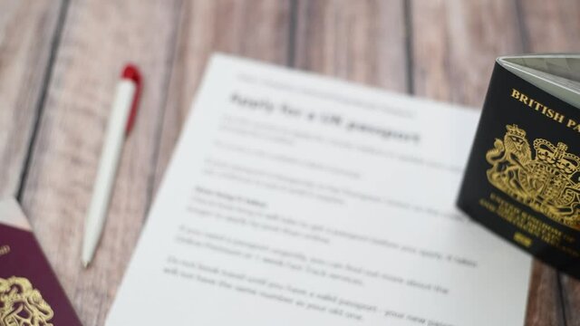 Applying for a UK Passport paper form