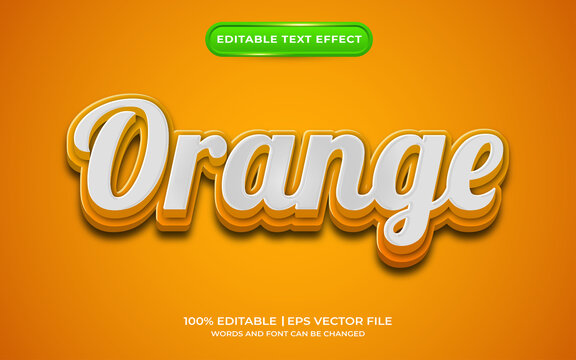 orange text effect
