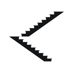 Fototapeta premium Black icon isolated on white background metal staircase