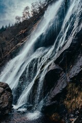waterfall and rocks
