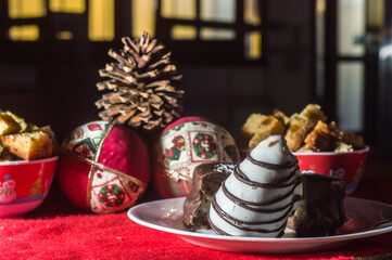 Christmas concept, Brazilian sweet with the name: 