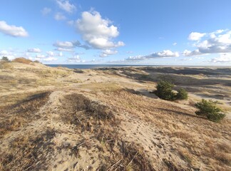 landscape with blue sky