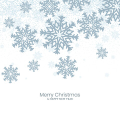 Merry Christmas festival beautiful snowflakes background design