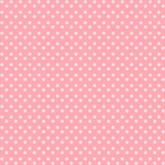 Pink Polka Dot seamless pattern. Vector background.