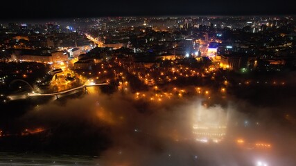 view of the foggy city © Viacheslav