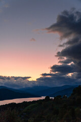 sunset in the mountains