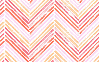 Brush stroke chevron zig zag seamless pattern.