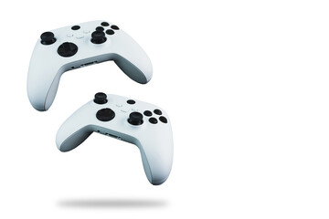 Next Generation Controllers falling on white background