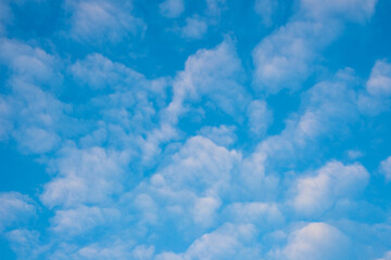 White clouds and blue sky
