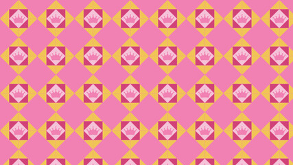 Princess' crown seamless pattern, gift wrapping