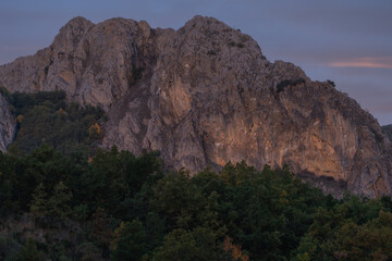 sunset in the mountains