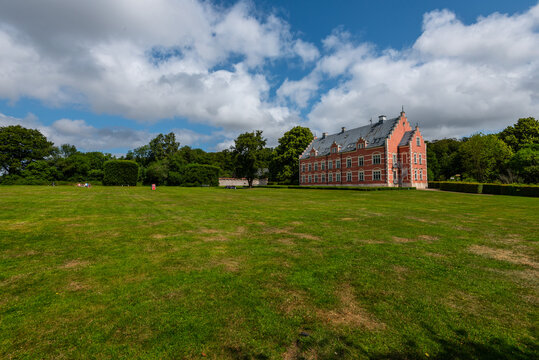 Helsingborg, Sweden - July 18 2021: P?lsj? slott and gardens.