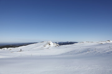 vue sur les monts jura en hier